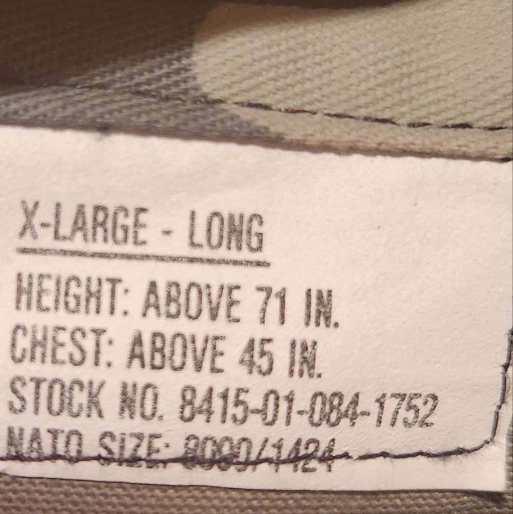 Camo Jacket Xl Tall Heavy Duty - Picture 6 of 7